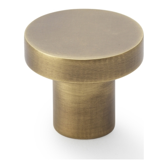 AW821-30-AB • 30mm • Antique Brass • Alexander & Wilks Hanover Plain Cupboard Knob